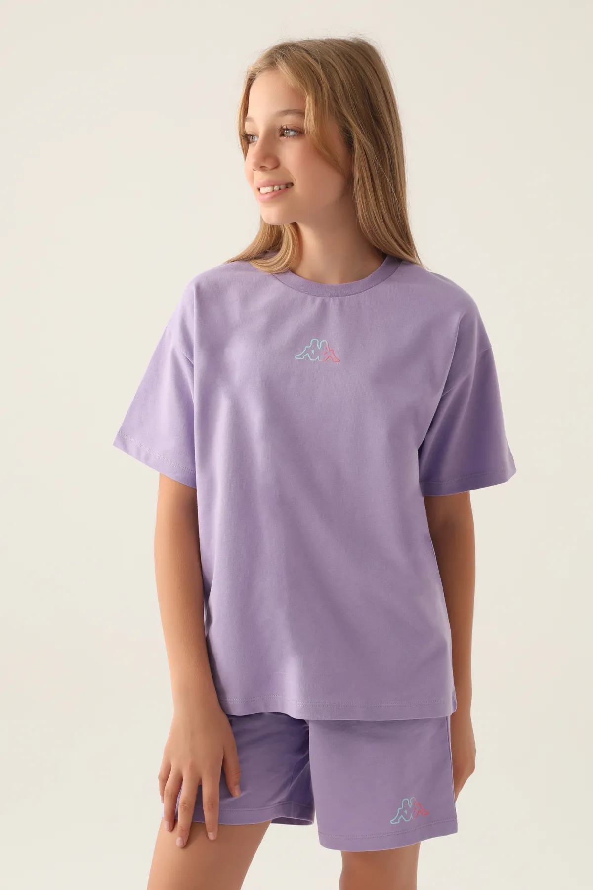 Mor Logo Callie Kız Çocuk Lila Regular Fit Tişört