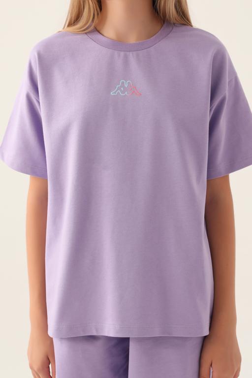 Mor Logo Callie Kız Çocuk Lila Regular Fit Tişört - KAPPA® Türkiye
