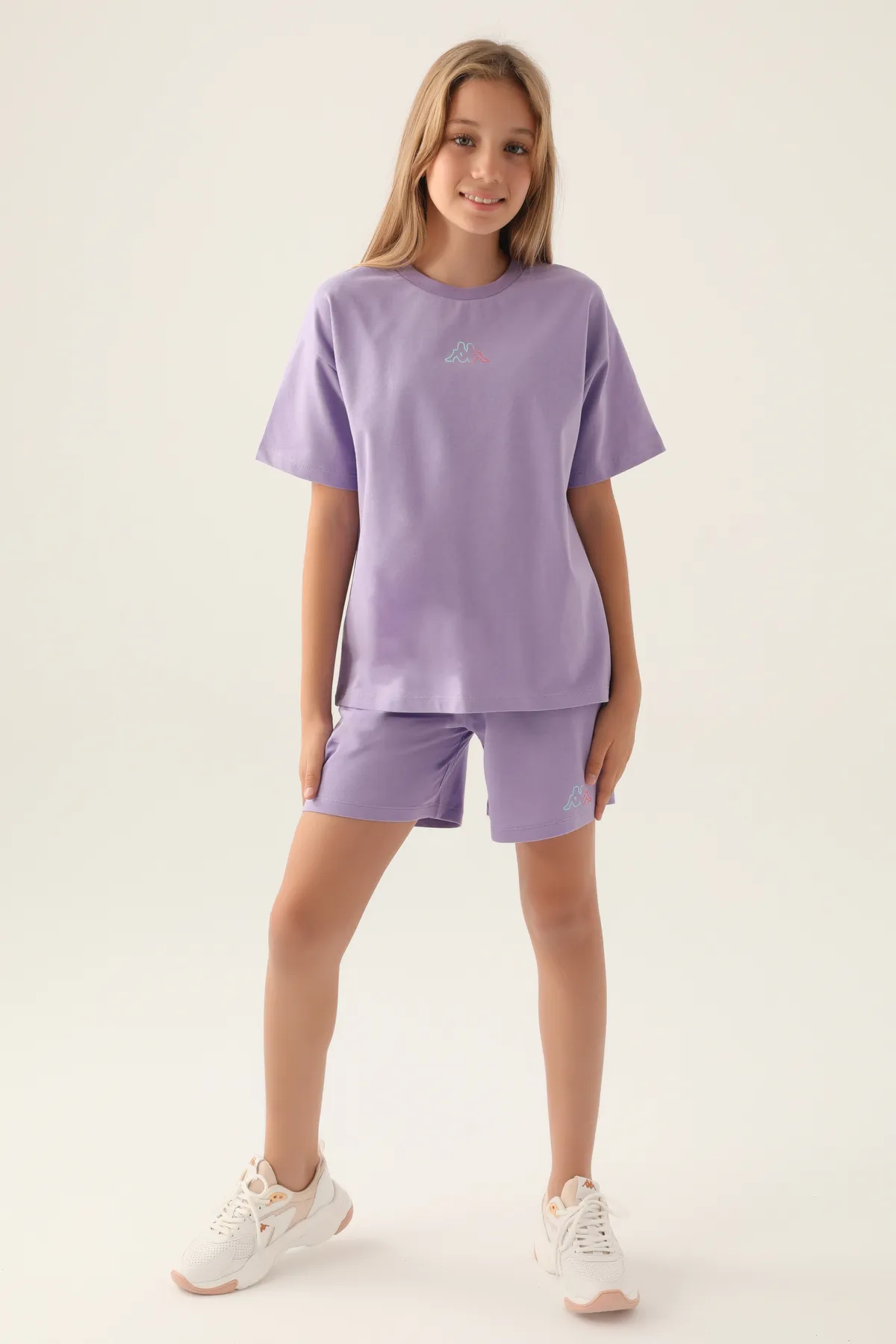 Mor Logo Callie Kız Çocuk Lila Regular Fit Tişört