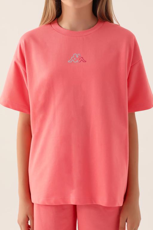 Pembe Logo Callie Kız Çocuk Açık Pembe Regular Fit Tişört - KAPPA® Türkiye