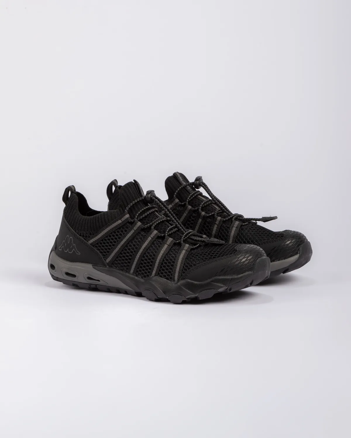 Siyah Logo Okavando Unisex Siyah-Antrasit Spor Ayakkabı