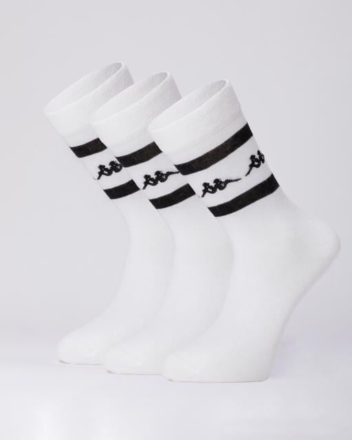Siyah Authentic Dagaza 3pack Unisex Siyah-Beyaz Regular Fit Çorap - KAPPA® Türkiye