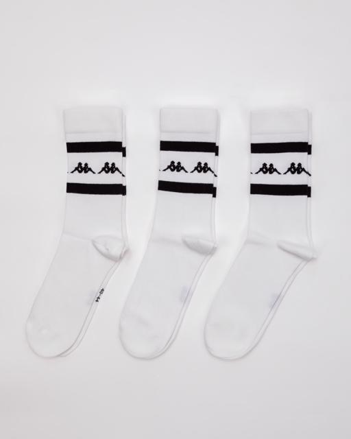 Siyah Authentic Dagaza 3pack Unisex Siyah-Beyaz Regular Fit Çorap - KAPPA® Türkiye