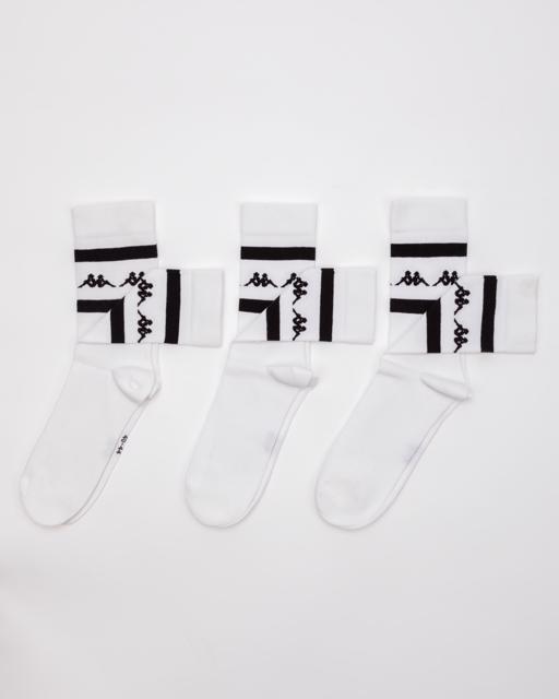 Siyah Authentic Dagaza 3pack Unisex Siyah-Beyaz Regular Fit Çorap - KAPPA® Türkiye