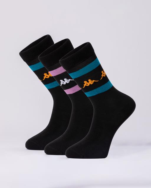 Siyah Authentic Dagaza 3pack Unisex Siyah Regular Fit Çorap - KAPPA® Türkiye