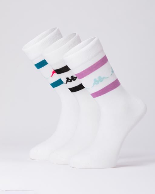 Beyaz Authentic Dagaza 3pack Unisex Beyaz Regular Fit Çorap - KAPPA® Türkiye