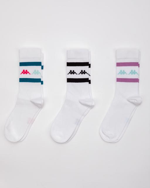 Beyaz Authentic Dagaza 3pack Unisex Beyaz Regular Fit Çorap - KAPPA® Türkiye
