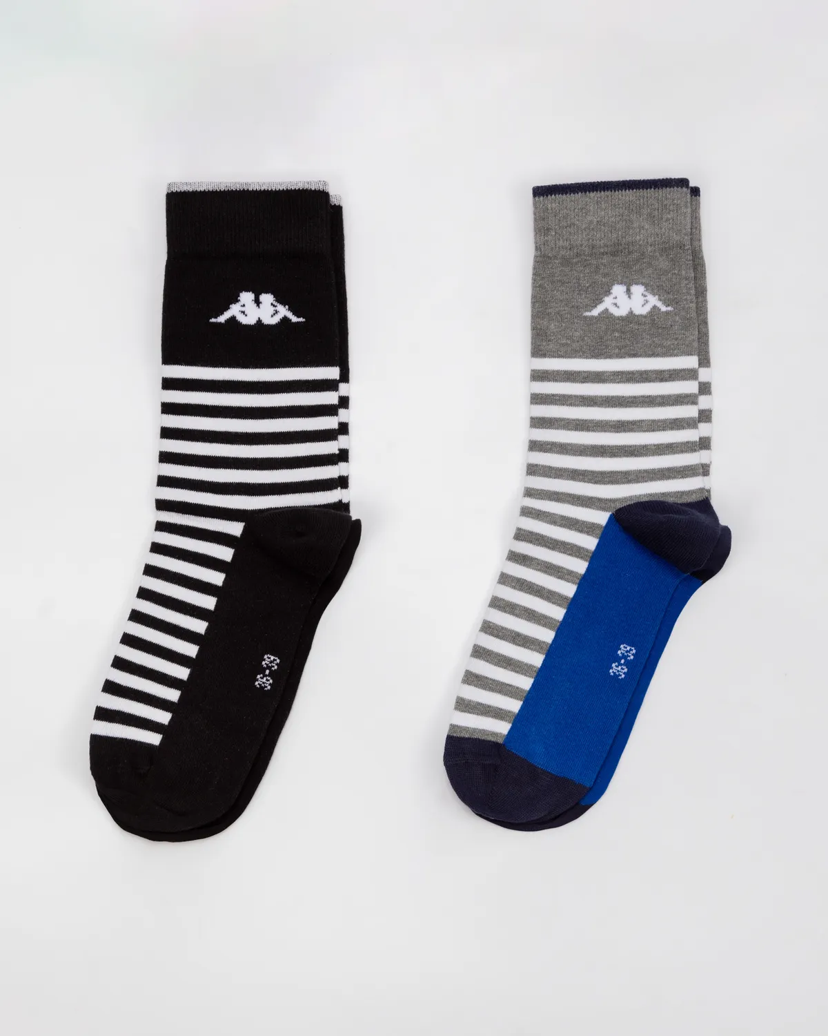 Beyaz Authentic Afram 2pack Unisex Siyah-Beyaz-Mavi Çorap