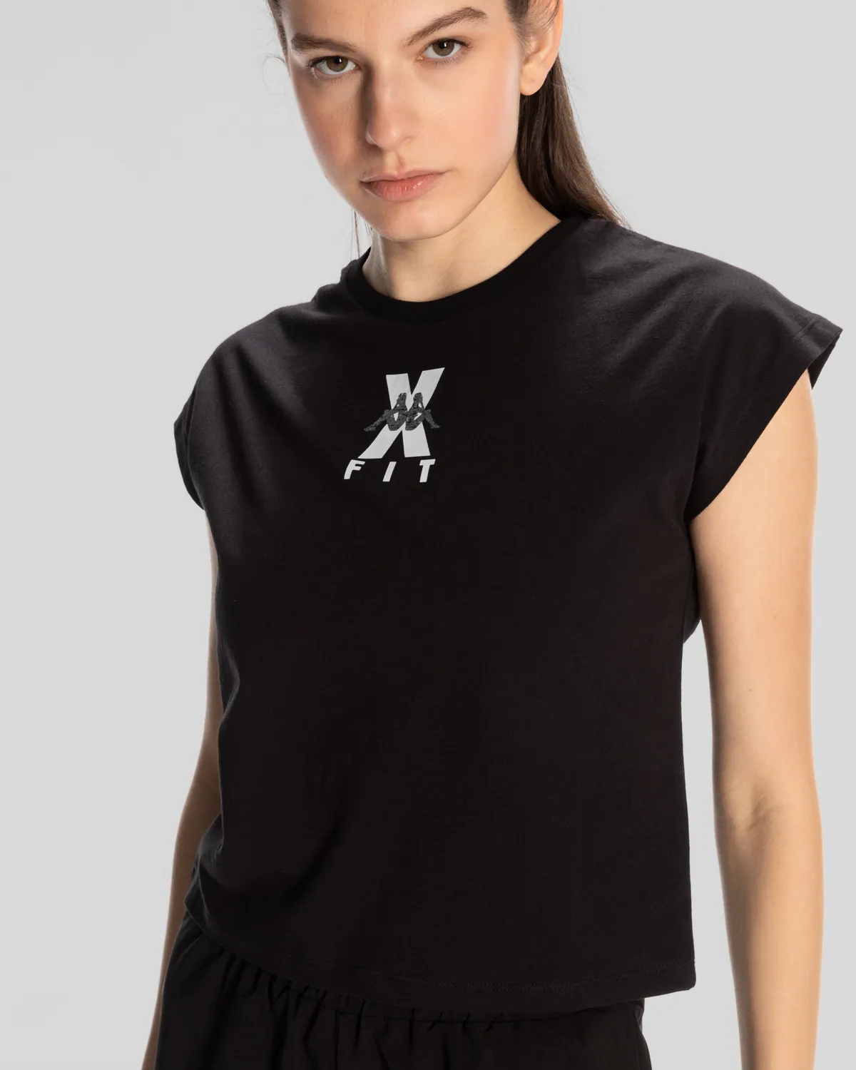 Siyah Kombat Wkt Ebura Xfit Kadın Siyah Comfort Fit Tişört