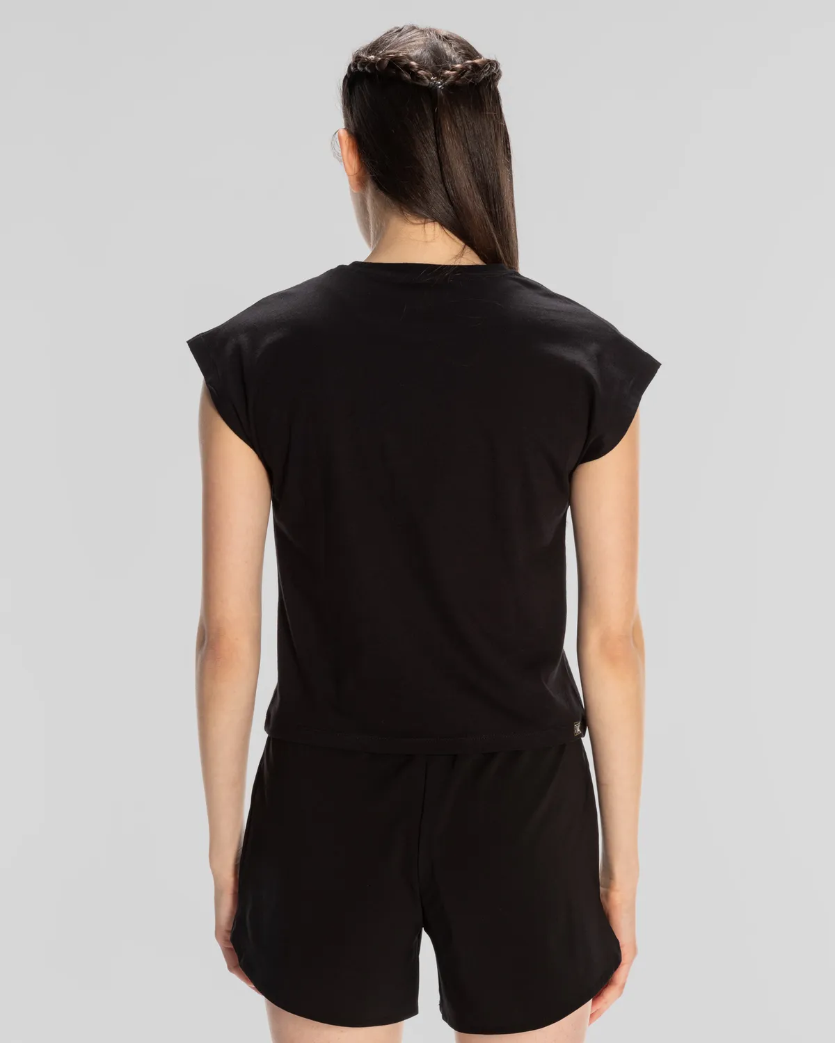 Siyah Kombat Wkt Ebura Xfit Kadın Siyah Comfort Fit Tişört