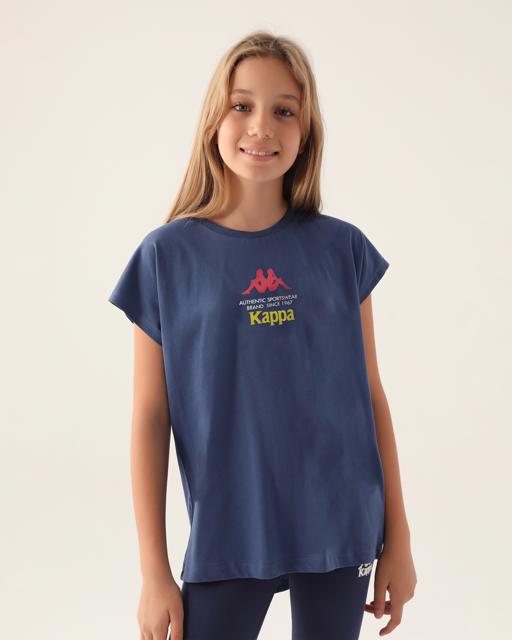 Mavi Authentic Carmen Kız Çocuk Mavi Regular Fit Tişört - KAPPA® Türkiye