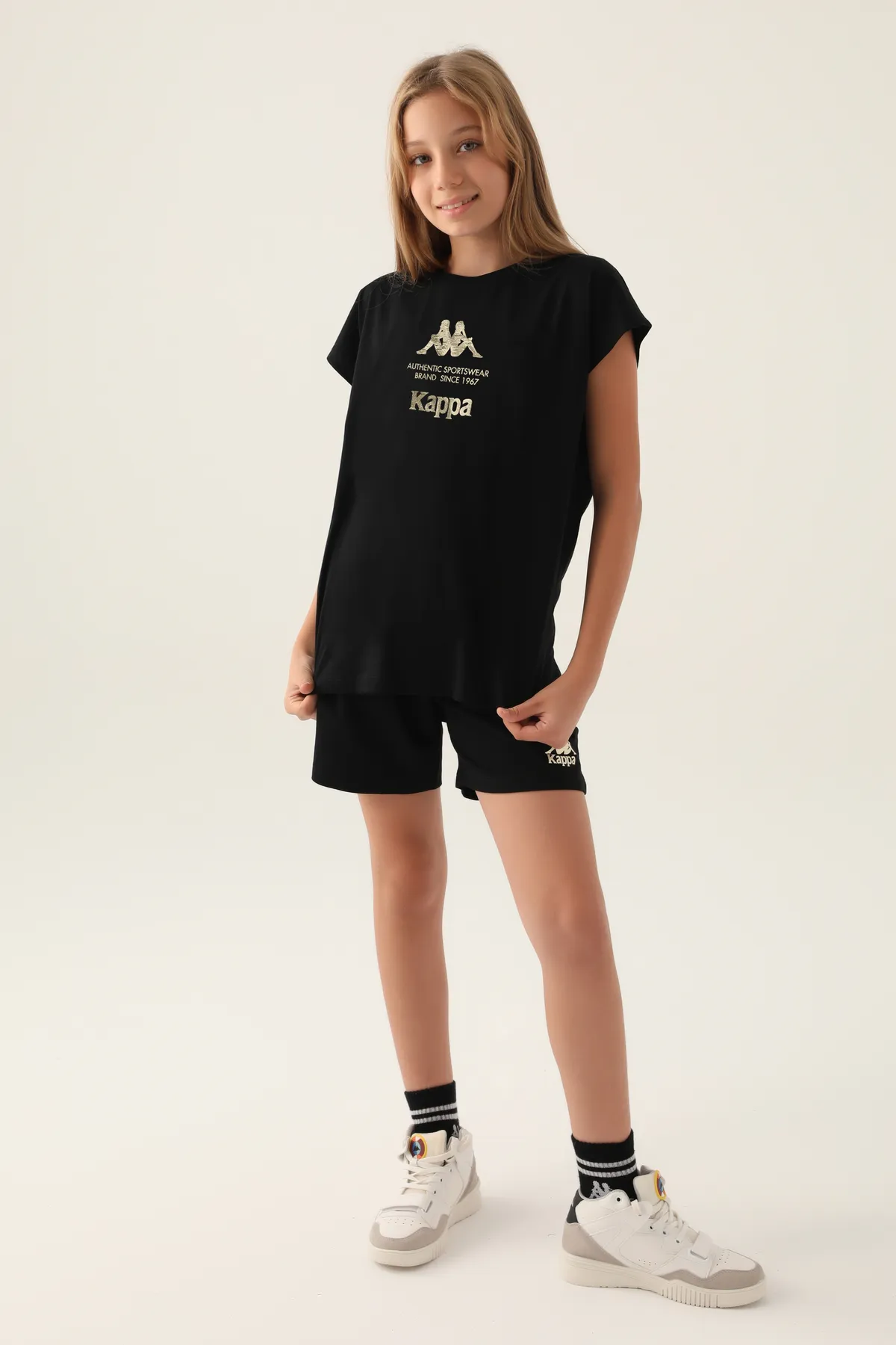 Siyah Authentic Carmen Kız Çocuk Antrasit Regular Tişört