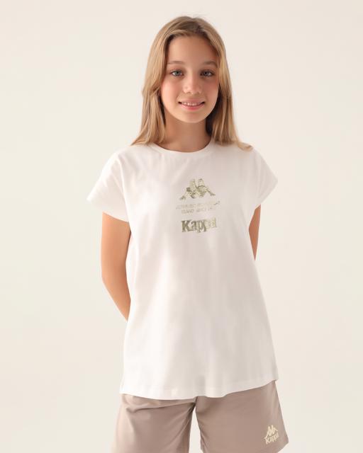 Bej Authentic Carmen Kız Çocuk Ekru  Regular Tişört - KAPPA® Türkiye
