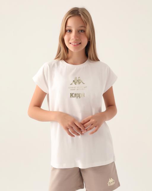 Bej Authentic Carmen Kız Çocuk Ekru  Regular Tişört - KAPPA® Türkiye