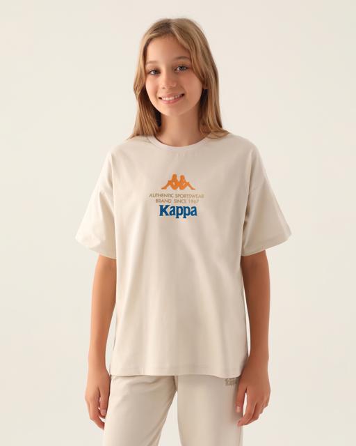 Bej Authentic Carol Kız Çocuk Bej Regular Fit Tişört - KAPPA® Türkiye