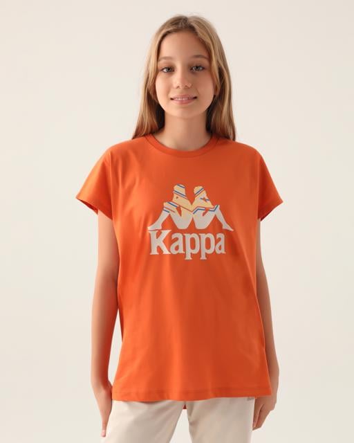 Turuncu Authentic Carolina Kız Çocuk Koyu Turuncu Regular Fit Tişört - KAPPA® Türkiye