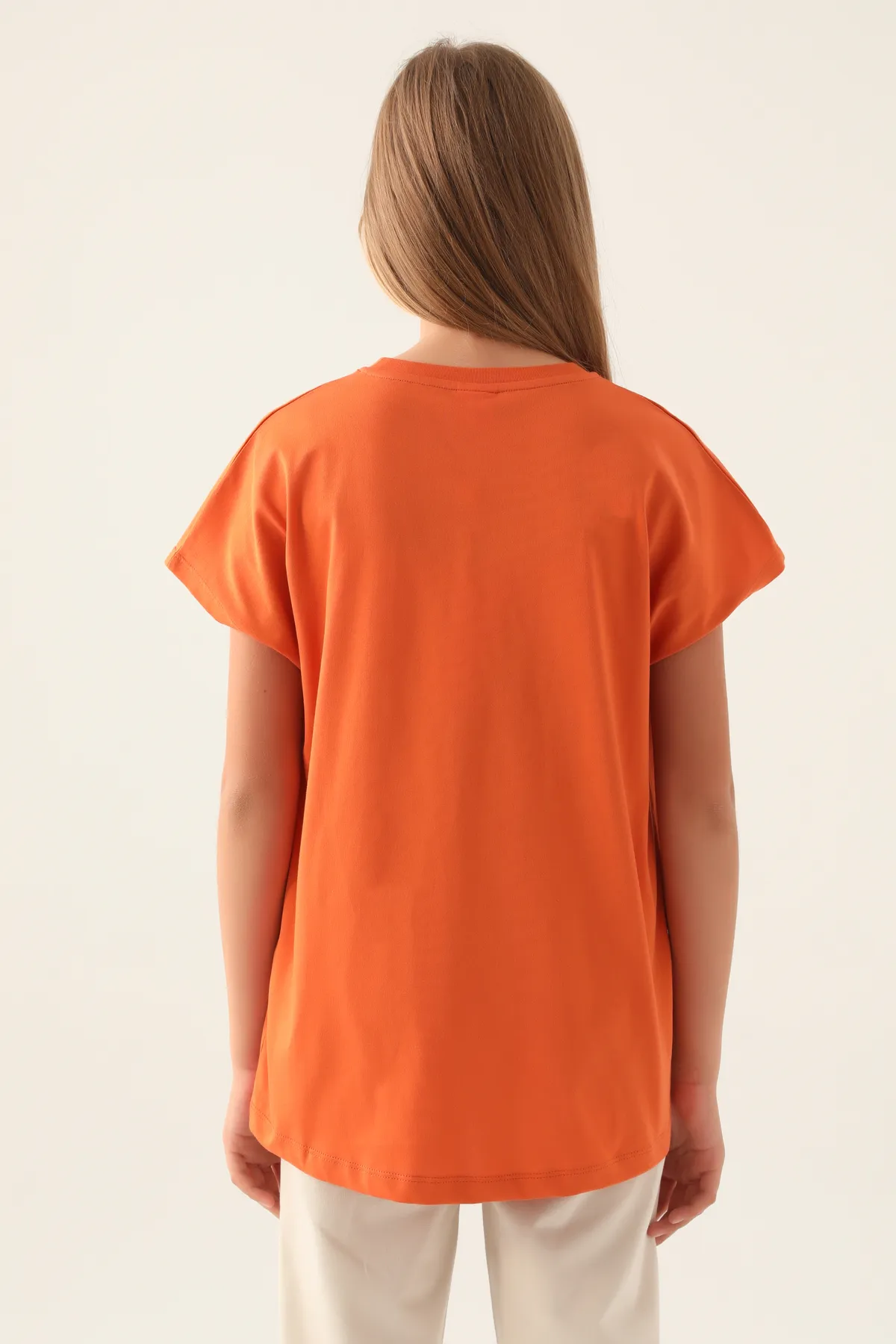 Turuncu Authentic Carolina Kız Çocuk Koyu Turuncu Regular Fit Tişört
