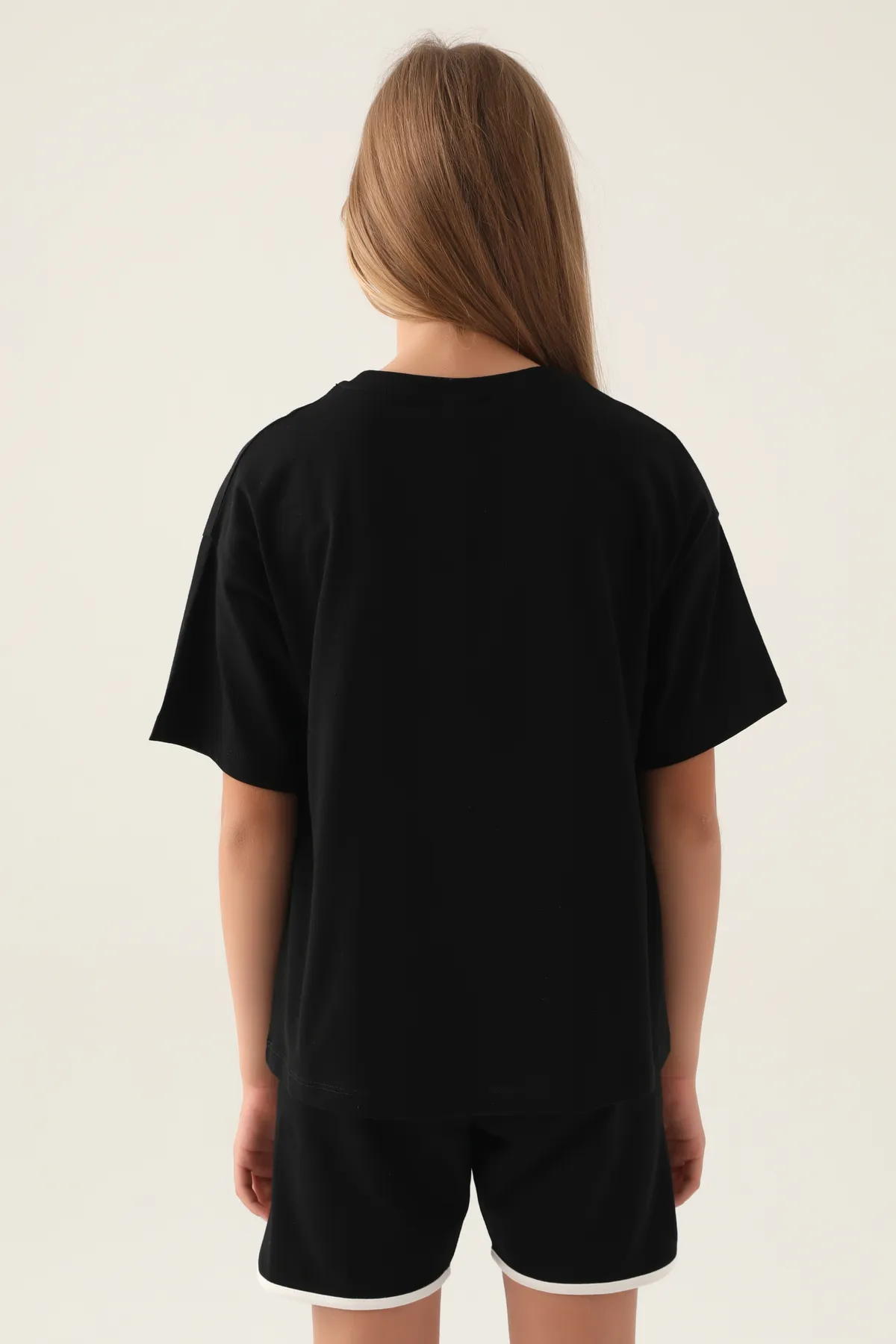 Siyah Authentic Carson Kız Çocuk Antrasit Regular Fit Tişört