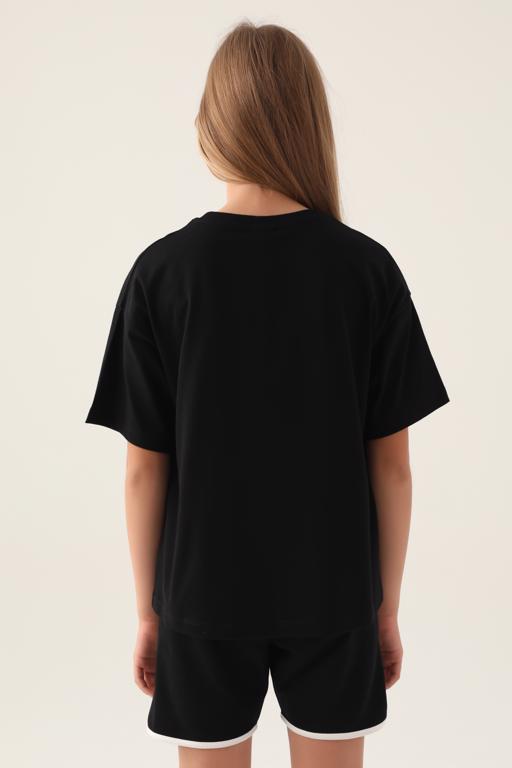 Siyah Authentic Carson Kız Çocuk Antrasit Regular Fit Tişört - KAPPA® Türkiye