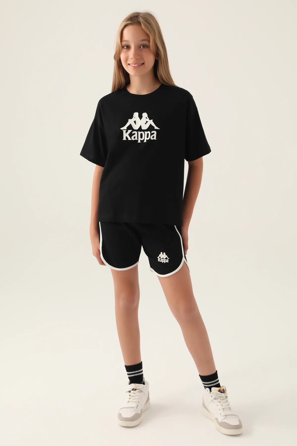 Siyah Authentic Carson Kız Çocuk Antrasit Regular Fit Tişört