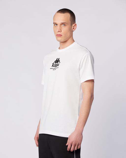 Beyaz Authentic Gastor Tur Erkek Beyaz Regular Fit Tişört - KAPPA® Türkiye