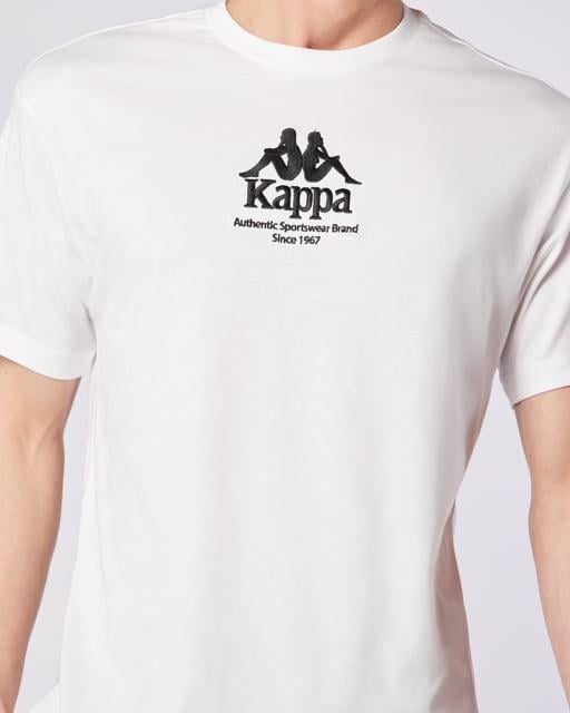 Beyaz Authentic Gastor Tur Erkek Beyaz Regular Fit Tişört - KAPPA® Türkiye