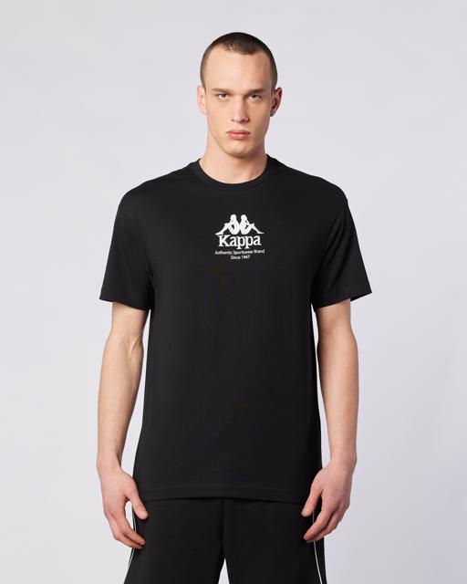 Siyah Authentic Gastor Tur Erkek Siyah Regular Fit Tişört - KAPPA® Türkiye
