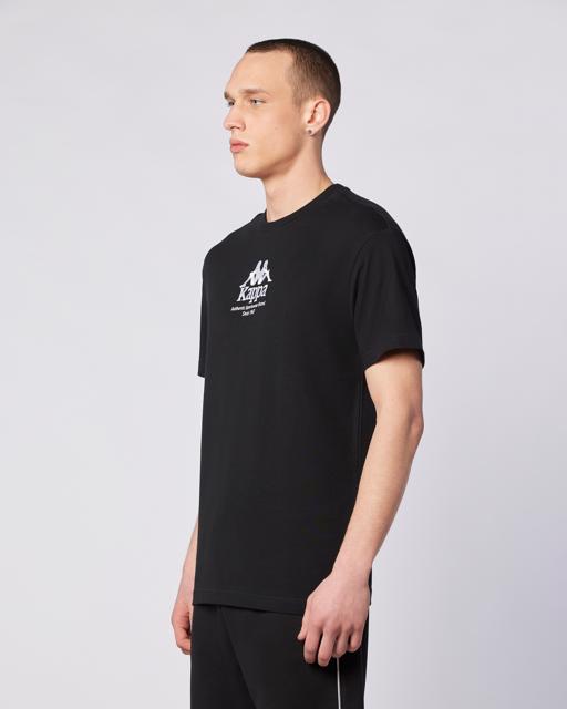 Siyah Authentic Gastor Tur Erkek Siyah Regular Fit Tişört - KAPPA® Türkiye
