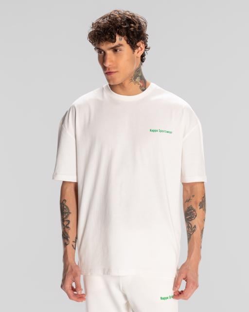 Beyaz Authentic Dan Erkek Beyaz Regular Fit Tişört - KAPPA® Türkiye