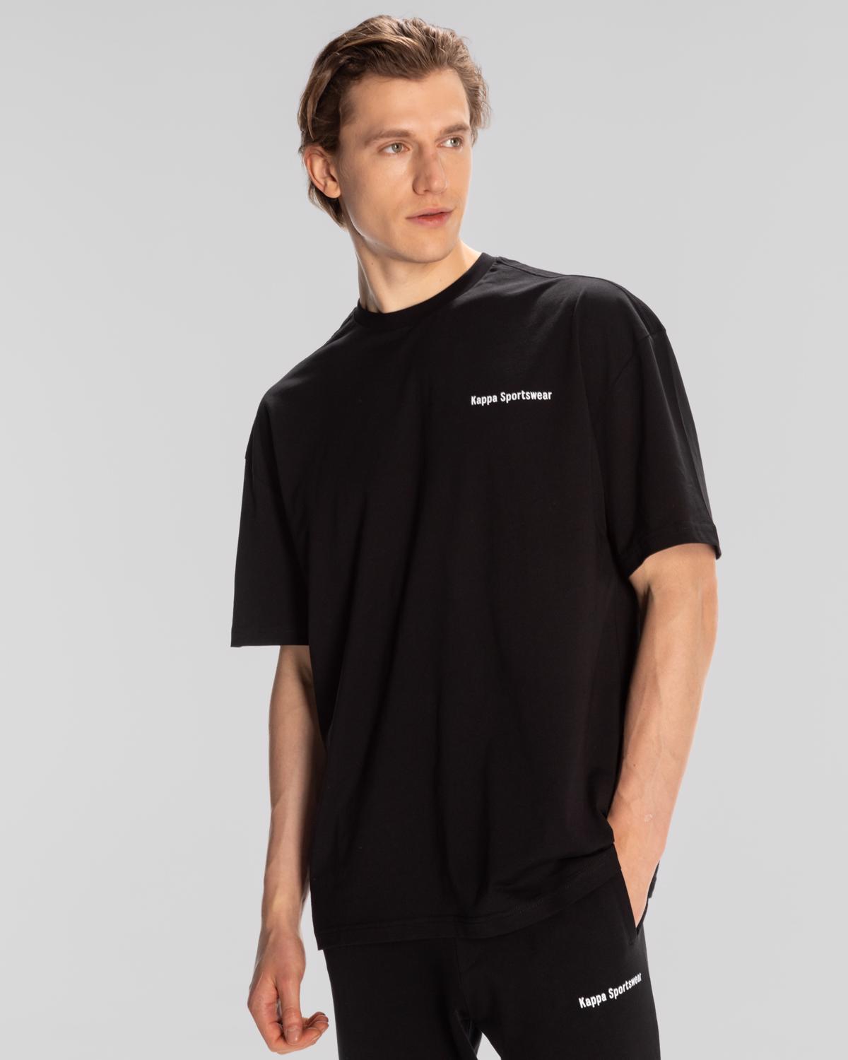 Authentic Dan Erkek Siyah Regular Tişört | KAPPA® Türkiye