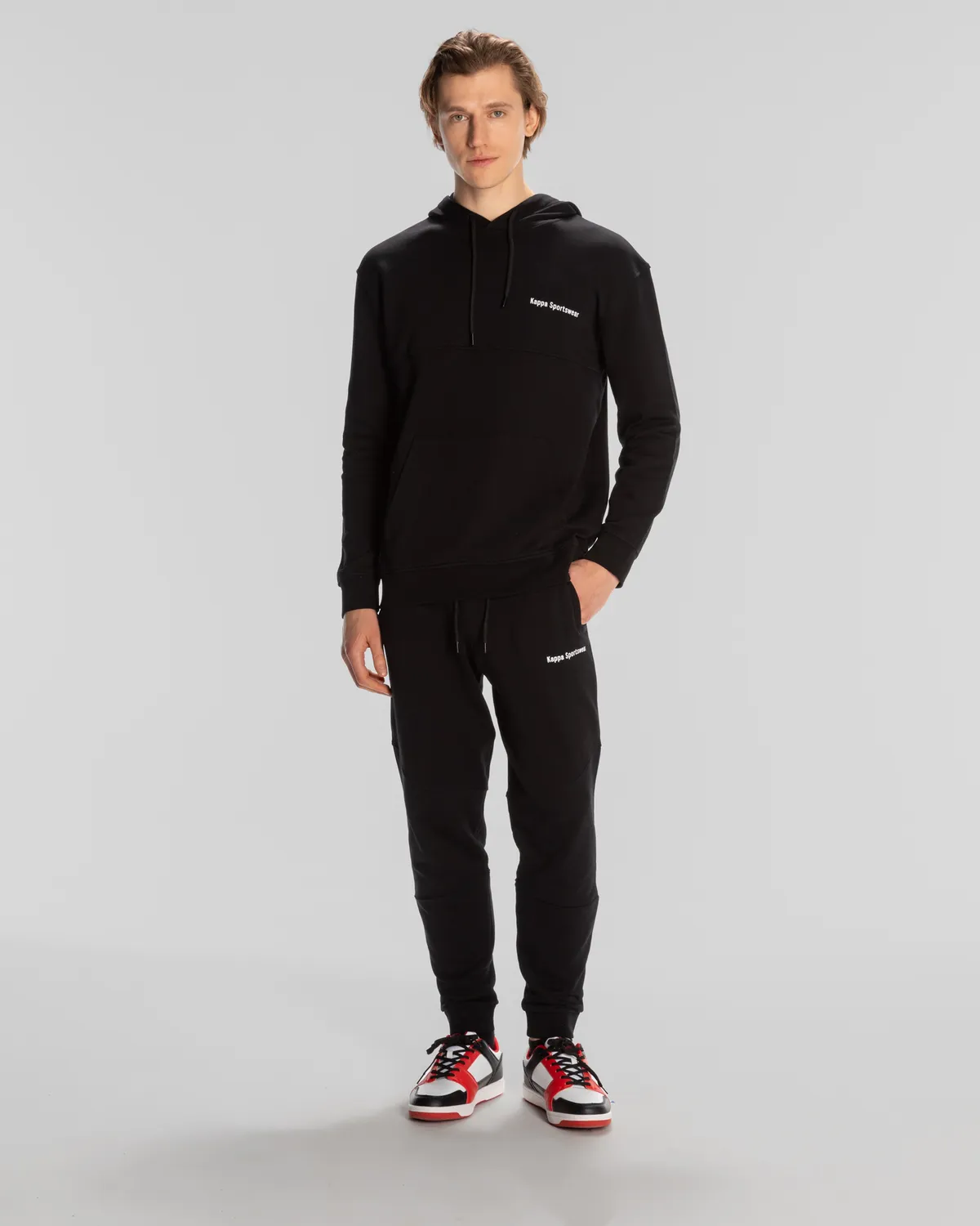 Siyah Authentic Theo Erkek Siyah Regular Hoodie