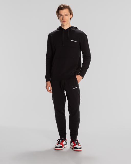 Siyah Authentic Theo Erkek Siyah Regular Hoodie - KAPPA® Türkiye