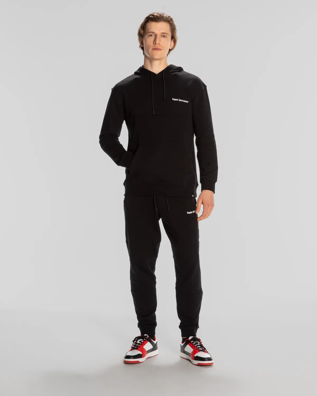 Siyah Authentic Theo Erkek Siyah Regular Hoodie