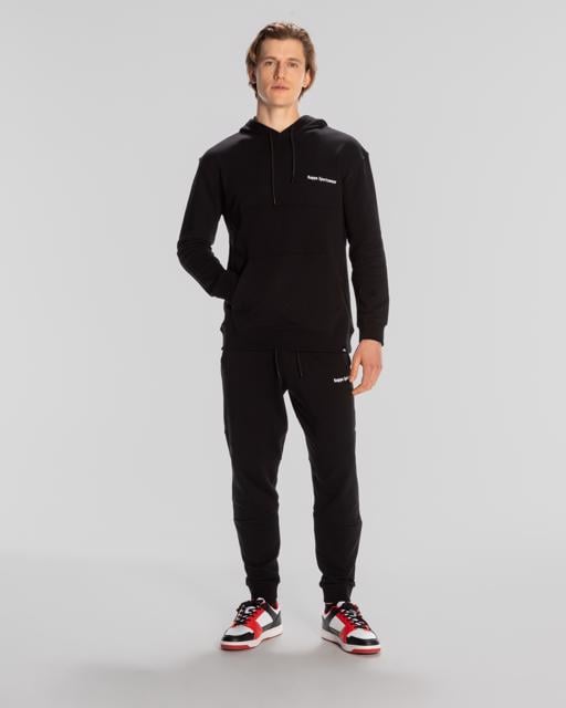 Siyah Authentic Theo Erkek Siyah Regular Hoodie - KAPPA® Türkiye