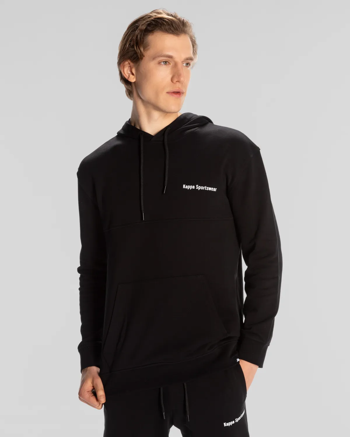 Siyah Authentic Theo Erkek Siyah Regular Hoodie