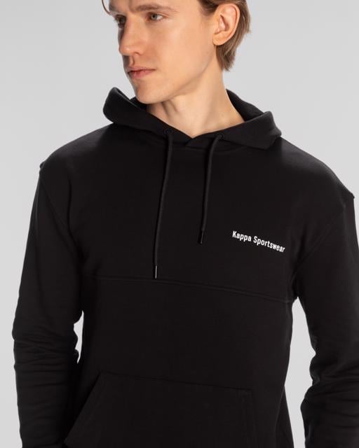 Siyah Authentic Theo Erkek Siyah Regular Hoodie - KAPPA® Türkiye