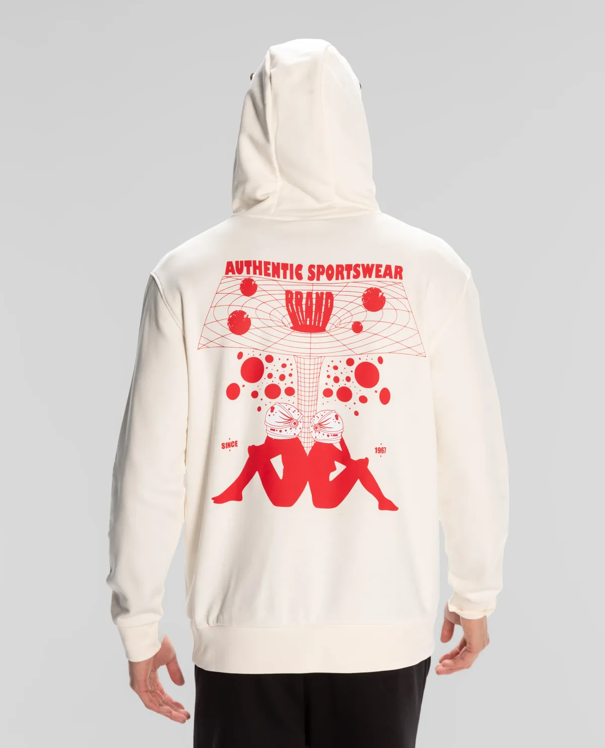 Beyaz Authentic Space Jump Hoodie Erkek Beyaz Regular Fit Hoodie