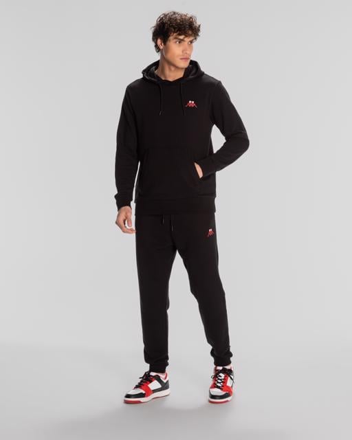 Siyah Authentic Space Jump Hoodie Erkek Siyah Regular Fit Hoodie - KAPPA® Türkiye