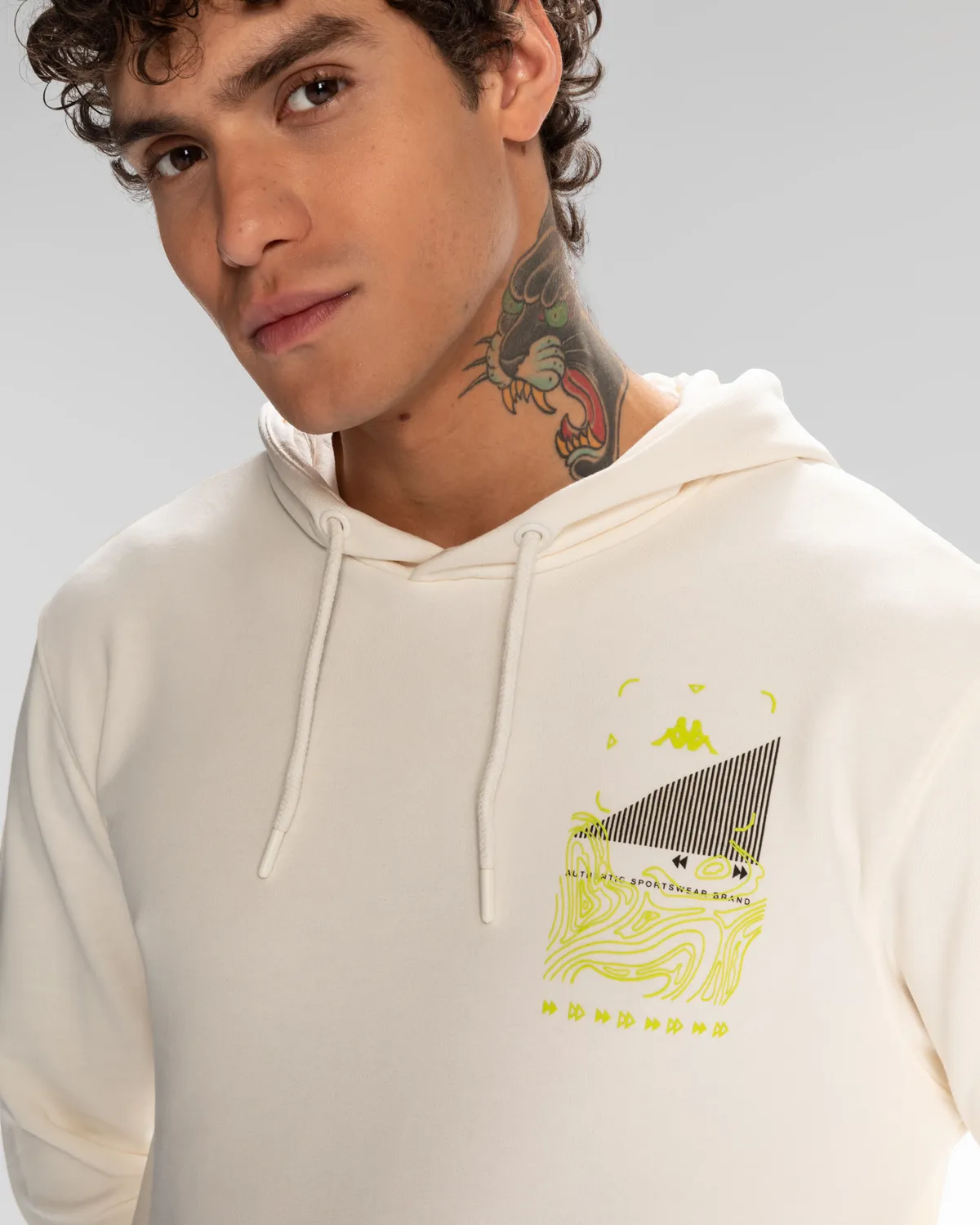 Beyaz Authentic Spacetime Hoodie Erkek Beyaz Regular Fit Hoodie