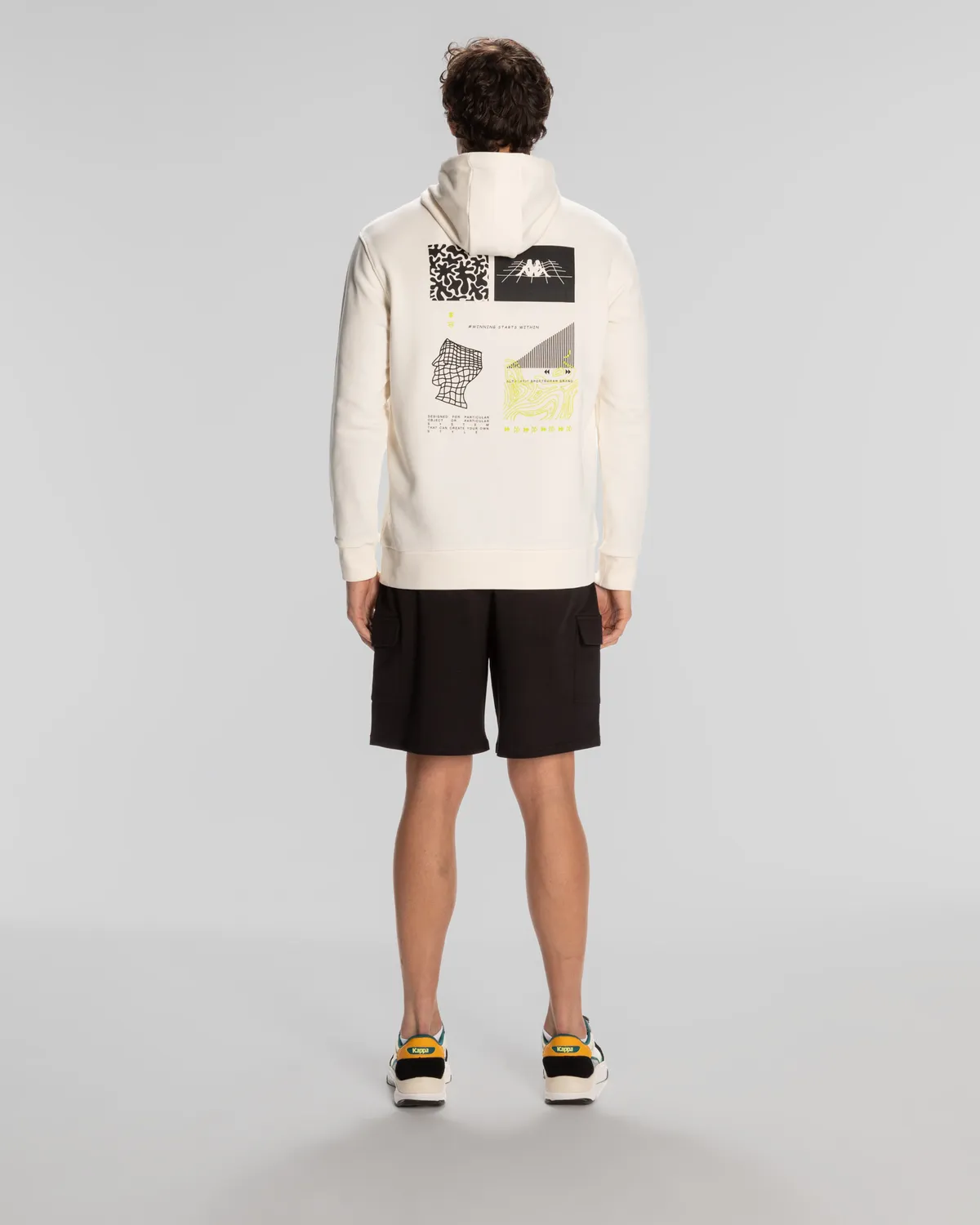 Beyaz Authentic Spacetime Hoodie Erkek Beyaz Regular Fit Hoodie