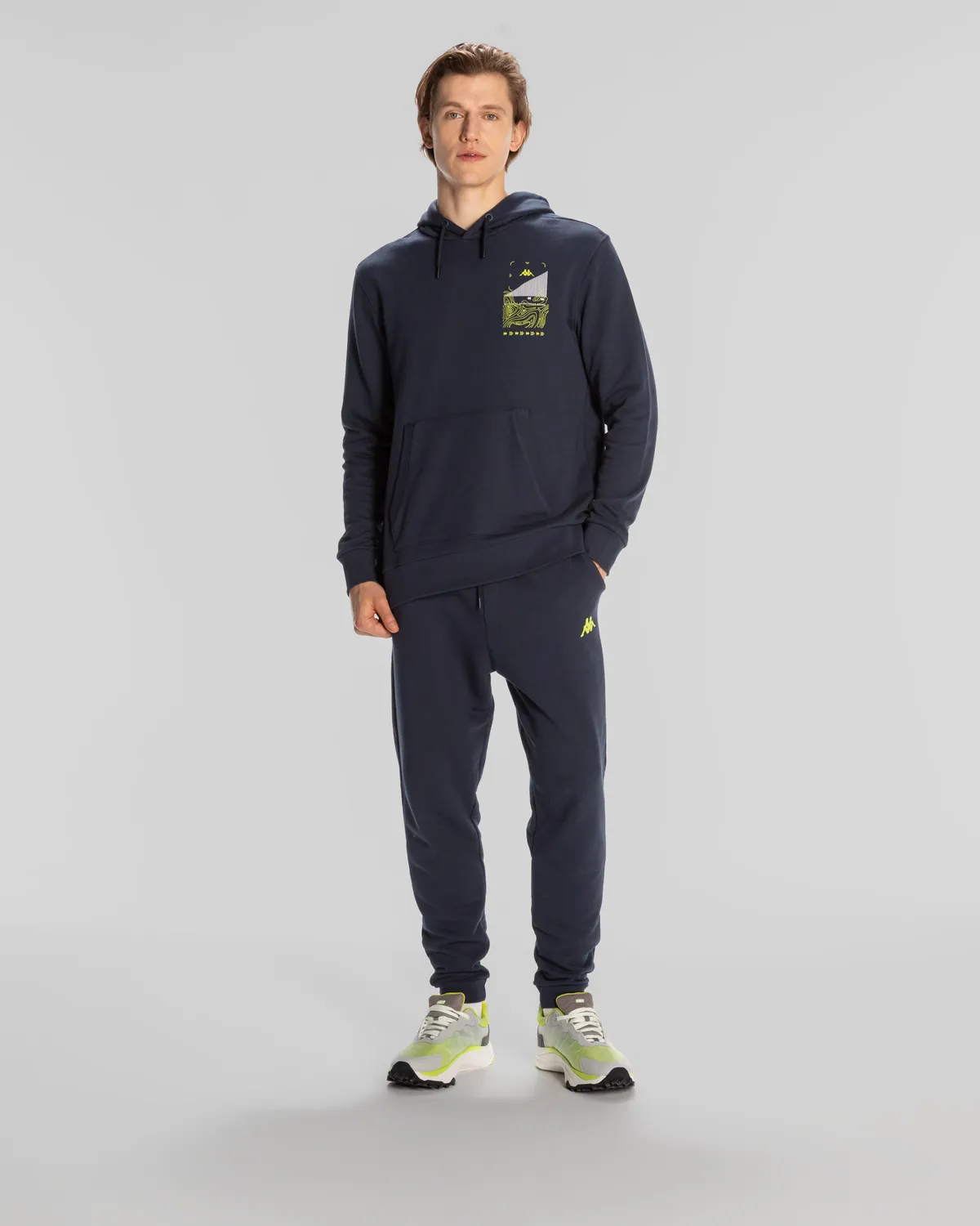 Mavi Authentic Spacetime Hoodie Erkek Gri-Mavi Regular Fit Hoodie