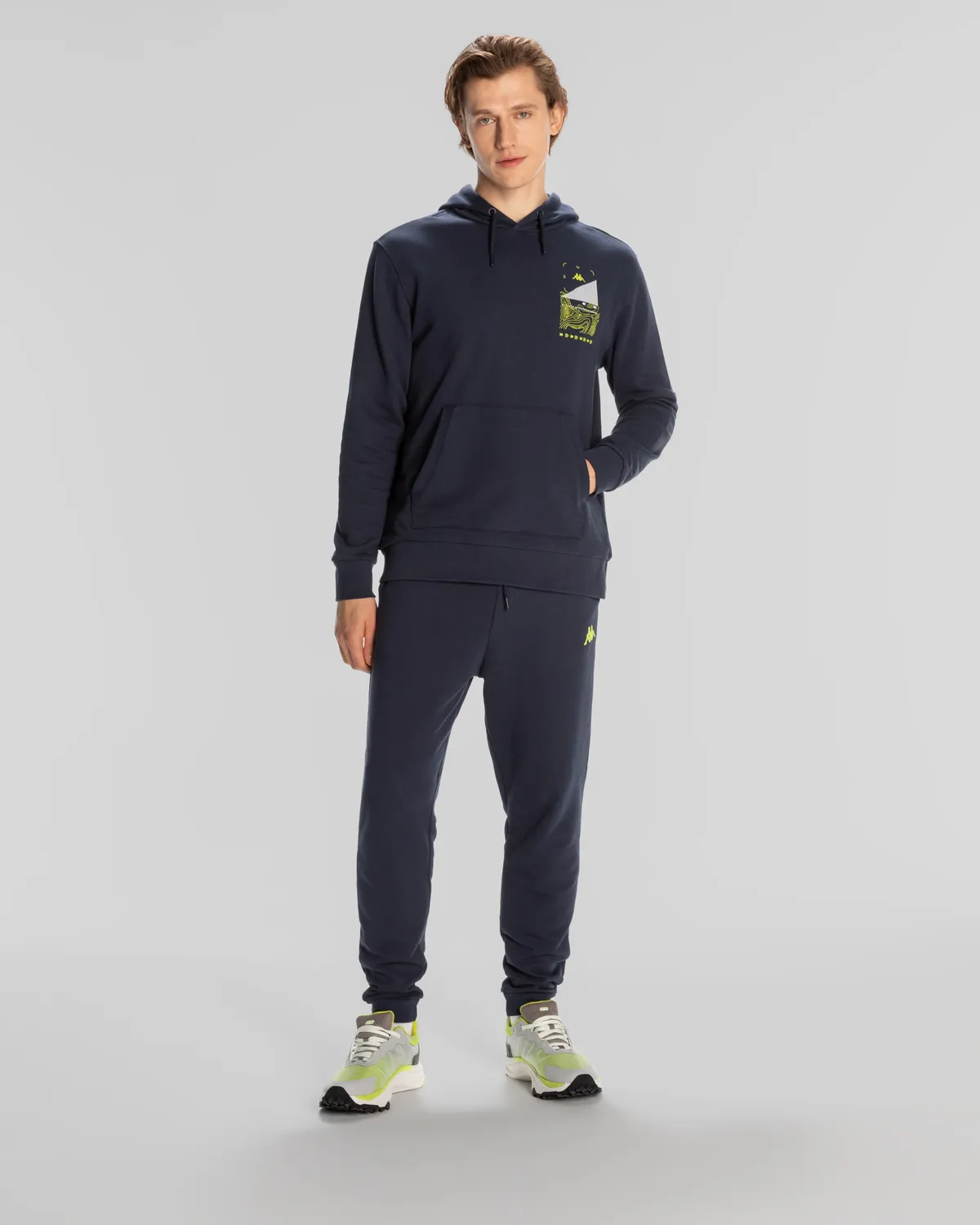 Mavi Authentic Spacetime Hoodie Erkek Gri-Mavi Regular Fit Hoodie