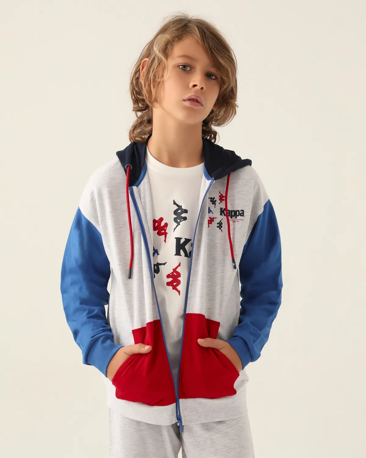 Gri Authentic Clayton Erkek Çocuk Gri Regular Fit Fermuarlı Eşofman Üstü