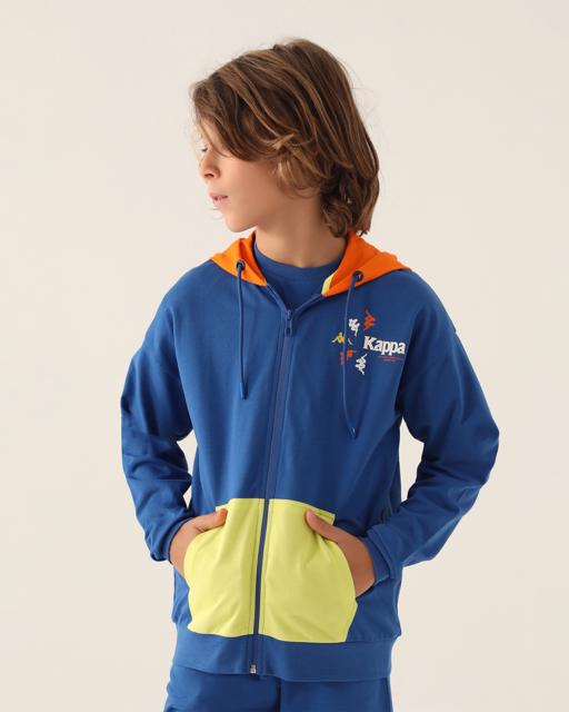 Mavi Authentic Clayton Erkek Çocuk Mavi Regular Fit Fermuarlı Eşofman Üstü - KAPPA® Türkiye