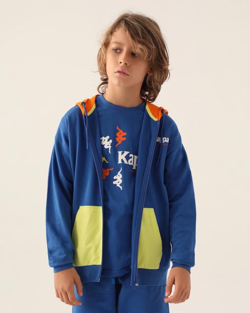 Mavi Authentic Clayton Erkek Çocuk Mavi Regular Fit Fermuarlı Eşofman Üstü - KAPPA® Türkiye