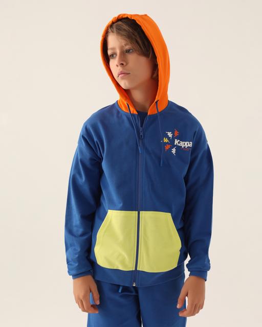 Mavi Authentic Clayton Erkek Çocuk Mavi Regular Fit Fermuarlı Eşofman Üstü - KAPPA® Türkiye