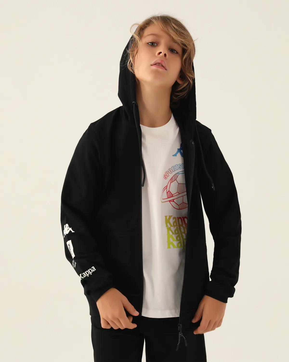 Siyah Authentic Coby Erkek Çocuk Antrasit Regular Fit Fermuarlı Eşofman Üstü