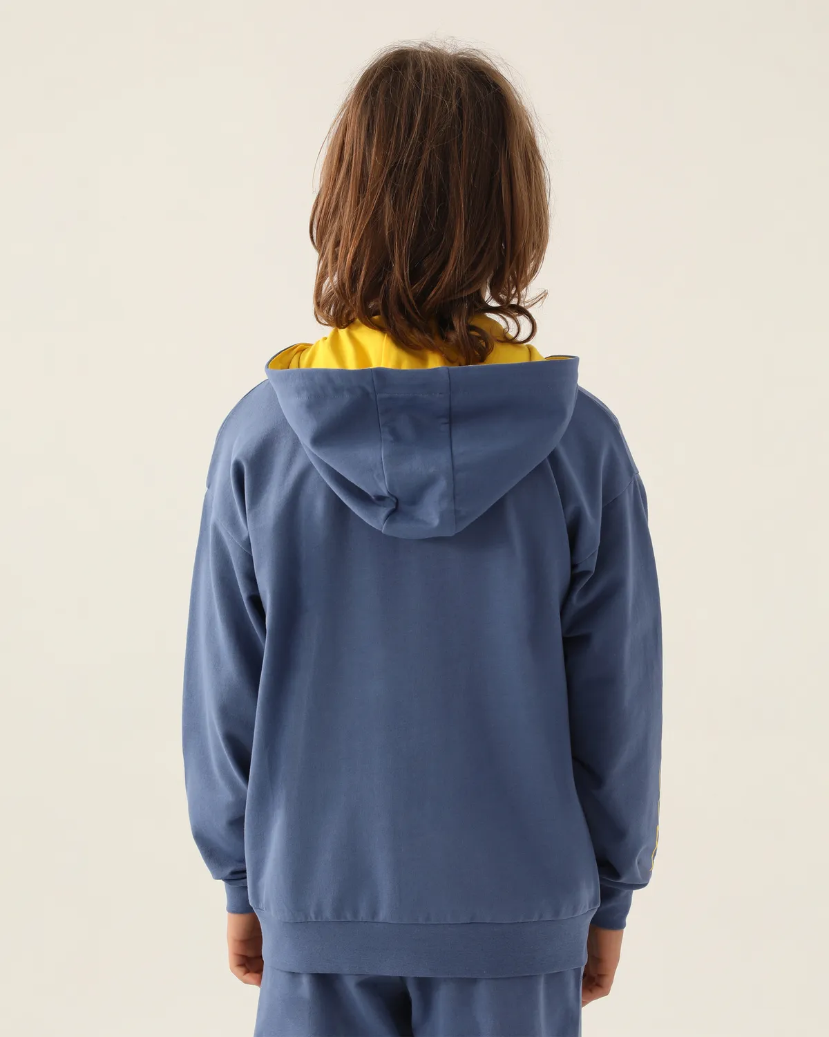 Mavi Logo  Cortez Erkek Çocuk Mavi-Yeşil Regular Fermuarlı Eşofman Üstü