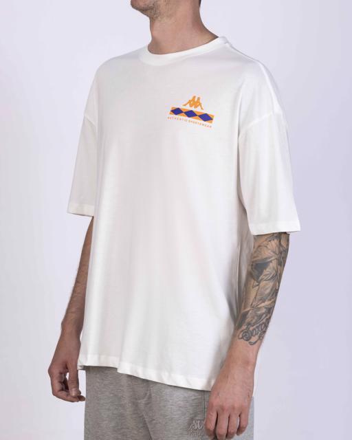 Beyaz Authentic Coledy Erkek Beyaz Oversize Fit Tişört - KAPPA® Türkiye