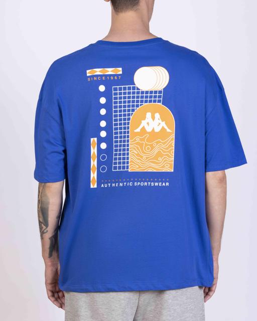 Mavi Authentic Coledy Erkek Mavi Oversize Fit Tişört - KAPPA® Türkiye